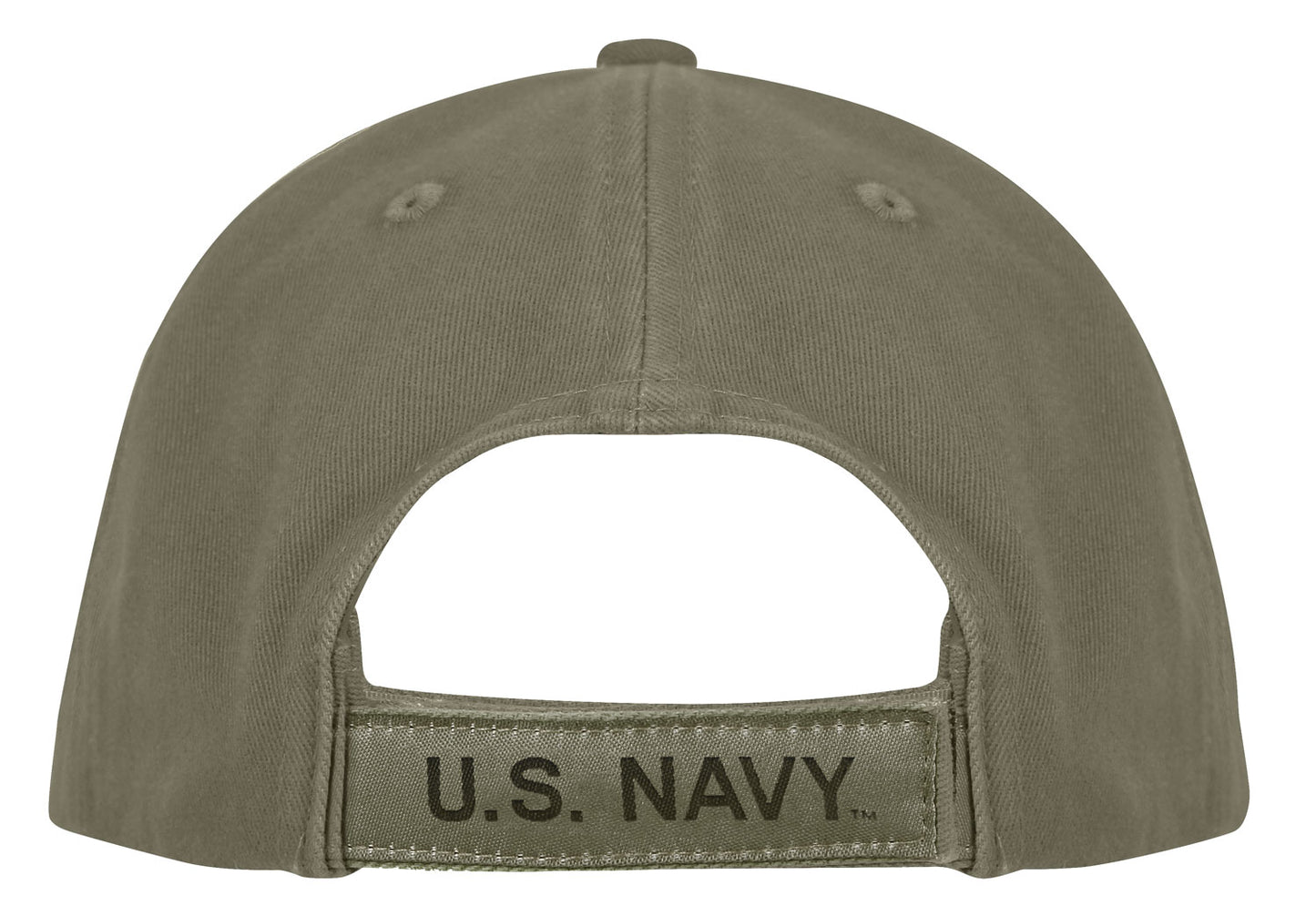 U.S. Navy Eagle Logo Low Profile Hat - Rothco OD Adjustable Baseball Cap