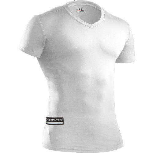 Men's Under Armour Tactical V-Neck Compression HeatGear T-Shirt - Black or White