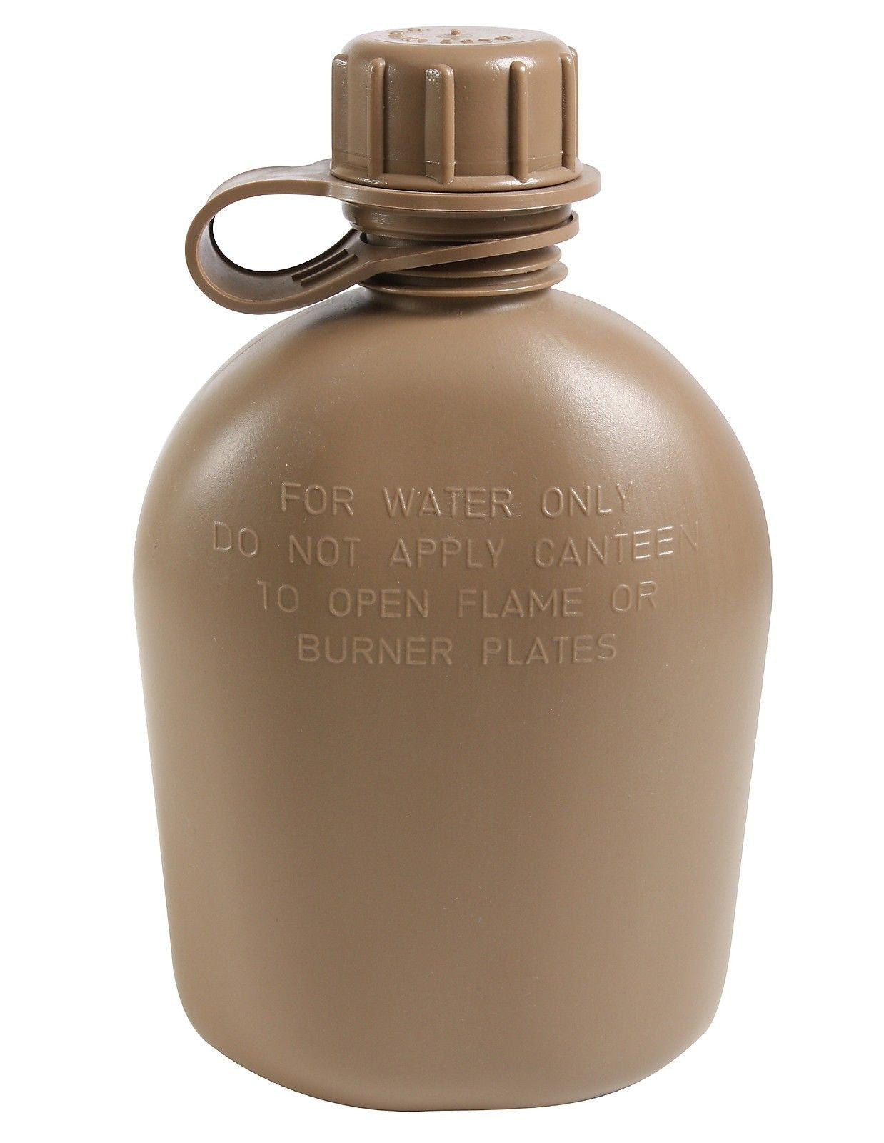 GI 3 PC Coyote Brown 1 Quart 1 qt Canteen Plastic Hiking Water Canteens USA Made