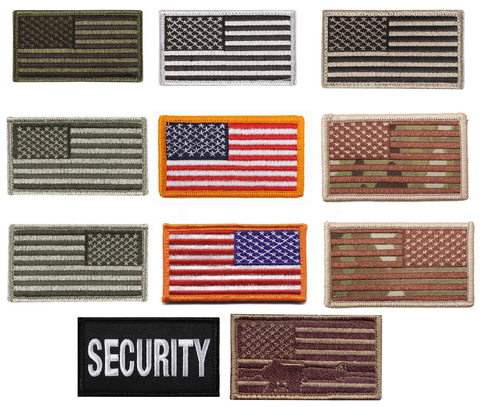 Reverse Field MultiCam/OCP Army Flag Patch w/velcro