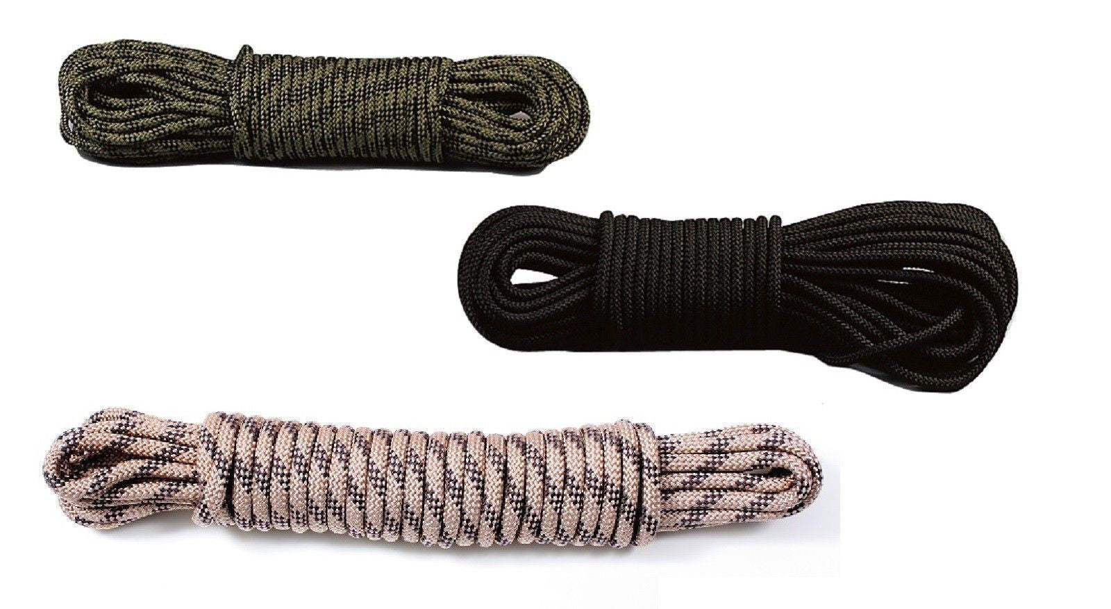 3/8 General Purpose Utility Rope - 50 Or 100 Feet - Camo, Black, And –  Grunt Force