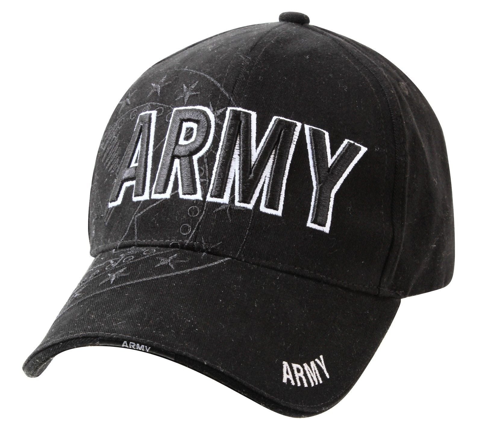 Unravel Glat Få Black United States Army Hat Deluxe Low Profile US Army Shadow Basebal –  Grunt Force
