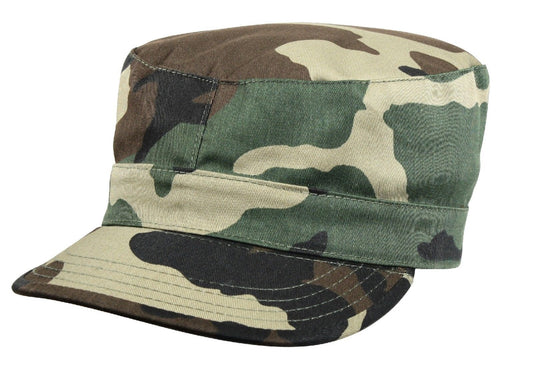Kids Camouflage Fatigue Cap - Childs Camo Cadet GI Style Hat M or L