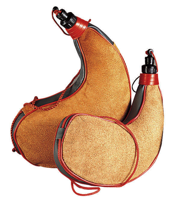 Spanish Wine Botas - Goatskin Leakproof Screw Cap Carrier - 1 Liter or 2