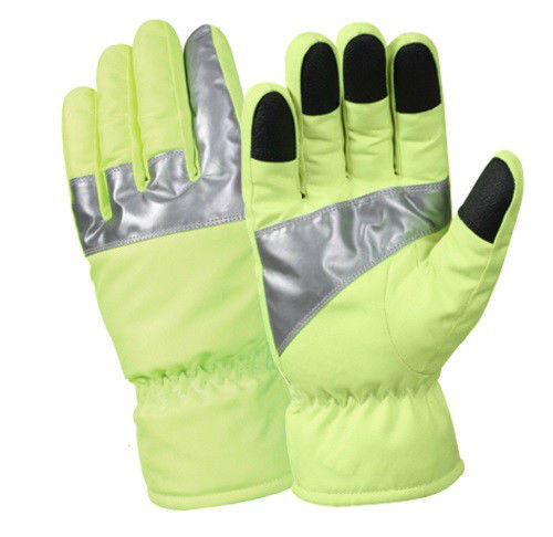 Safety Green Gloves with Reflective Tape