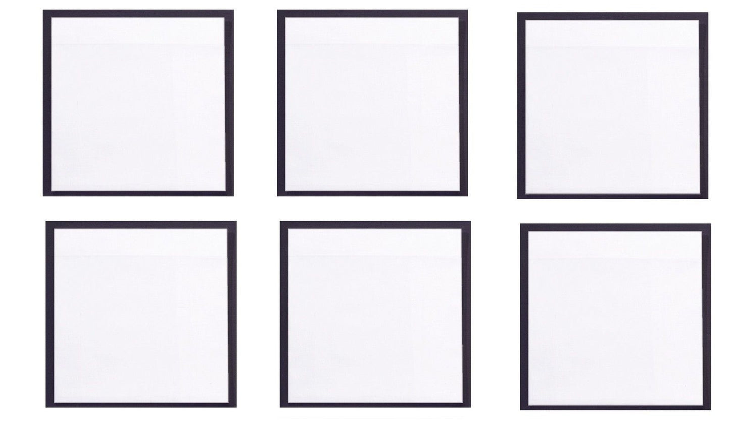 White Bandana 6-Pack Face Mask Headband & Skull Cap 22"x22" 100% Cotton