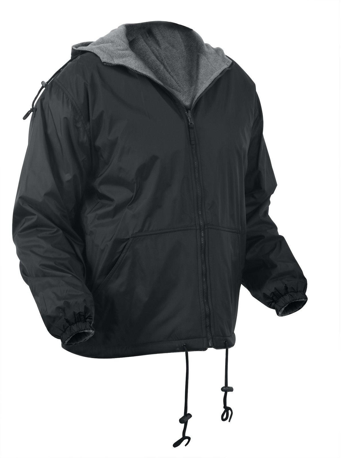 Rothco Reversible Lined Jacket with Hood (Black) Large