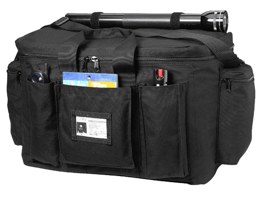 Black Police Equipment Bag - Nylon Law Enforcement Security Gear Pack Bags