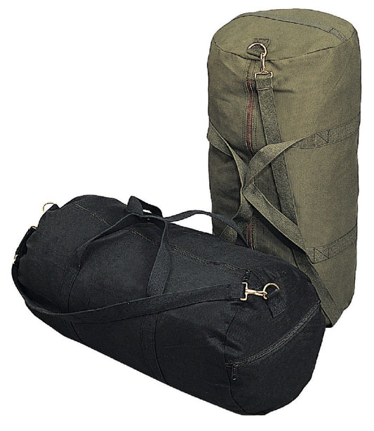 Canvas Shoulder Bags - 24" Black Durable Heavy Duty Duffle Gear Bag