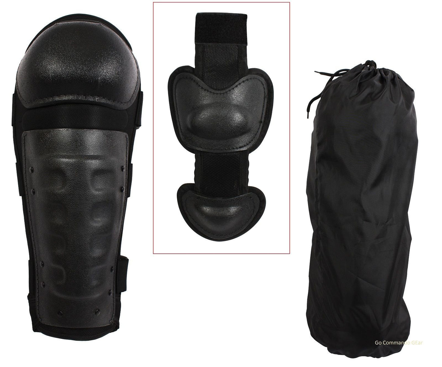 Black Hard Shell Shin Guards