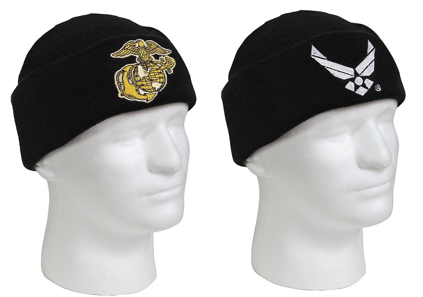 Embroidered Winter Watch Cap Marines USMC & Air Force Cold Weather Hat