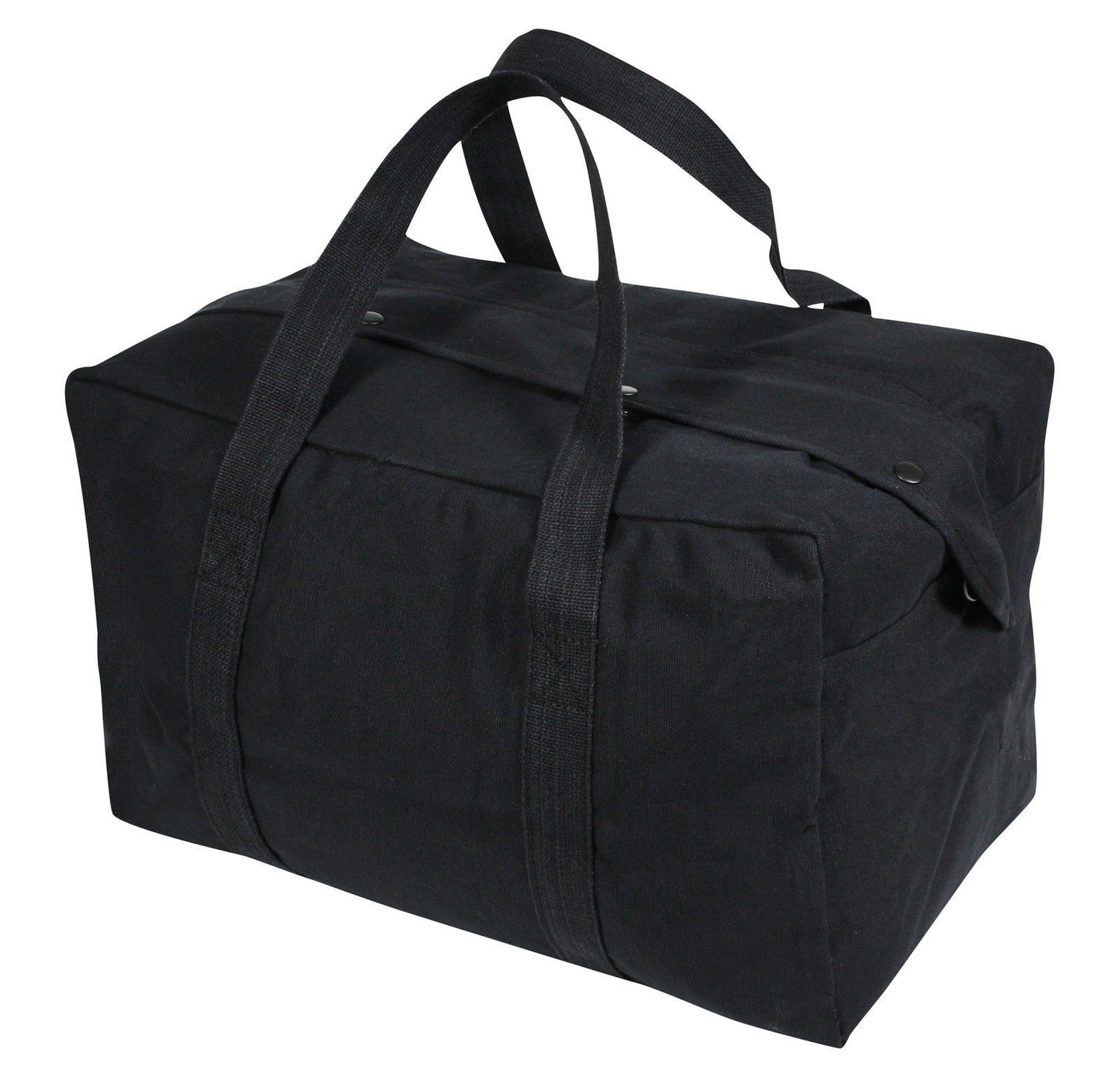 Black Canvas Small Parachute Cargo Bag 19x12x11 Dual Handle Tactical Duffle Bag