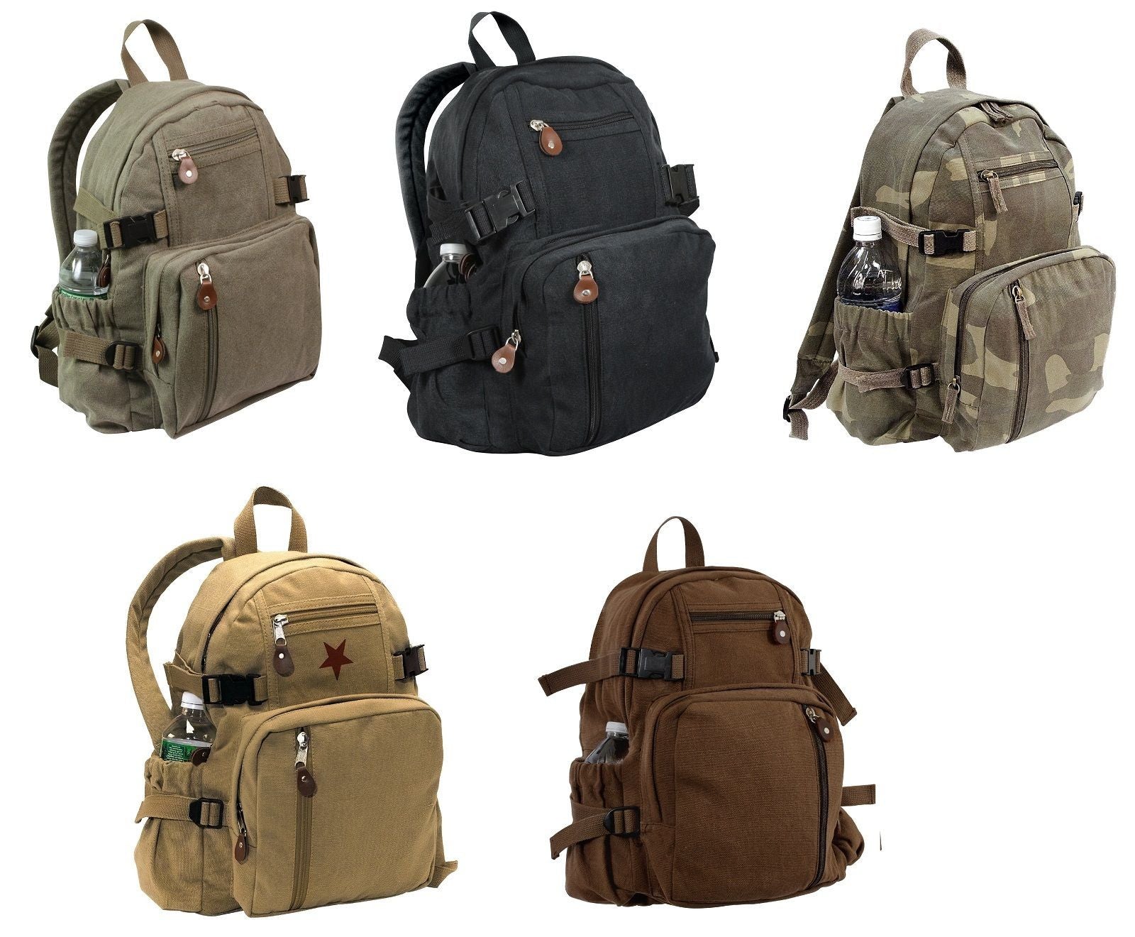 Rothco vintage top canvas compact backpack