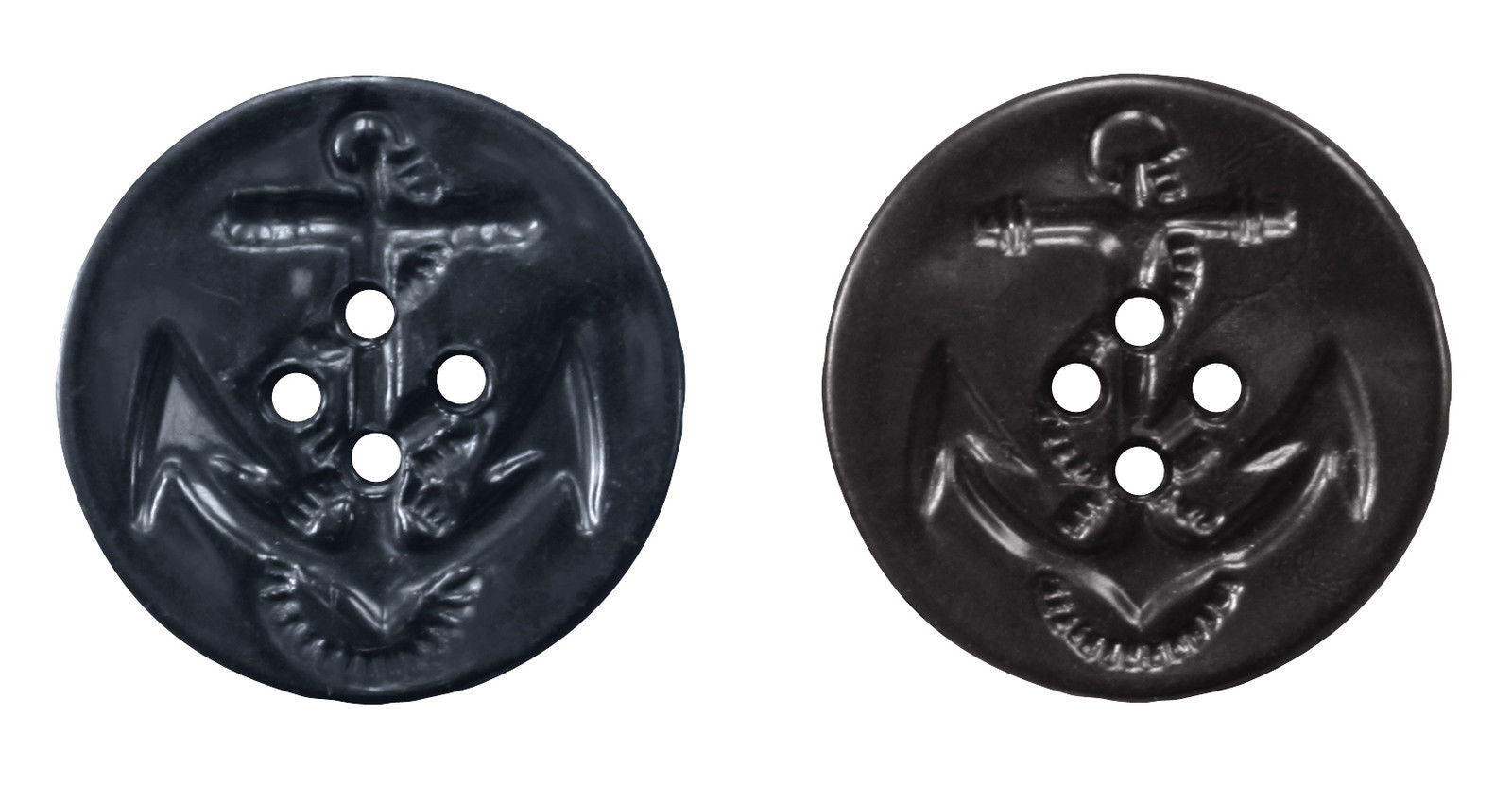 Black And Navy Blue Peacoat Buttons With Anchor Design 25 Per