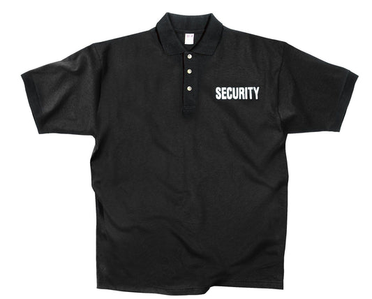 Black 'Security' Shirt - Black Moisture Wicking SECURITY Polo Summer Shirt
