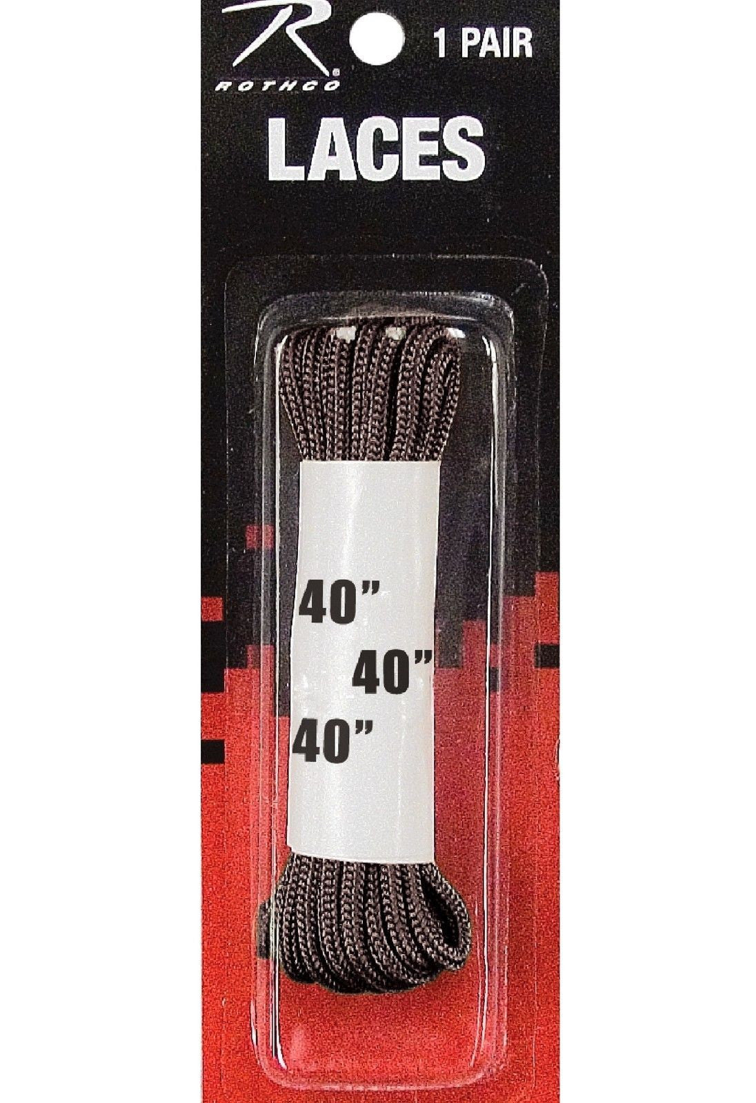 40" Long Black Nylon Low Quarter Dress Shoe Laces - Black Dress Shoelaces