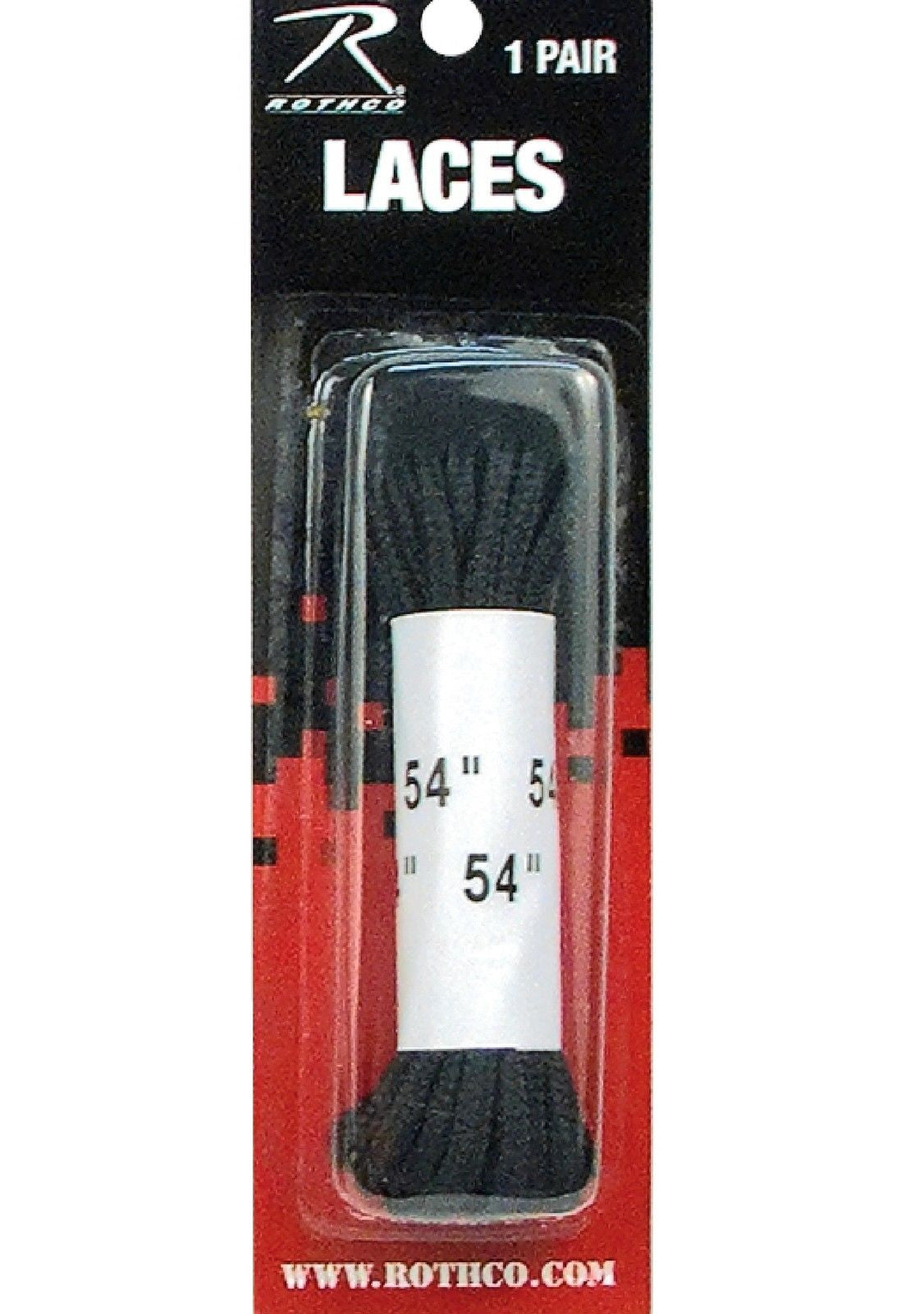 54" Long Black Nylon Boot Laces - Black Shoe Laces - 1 Pair 54" Shoelaces Black