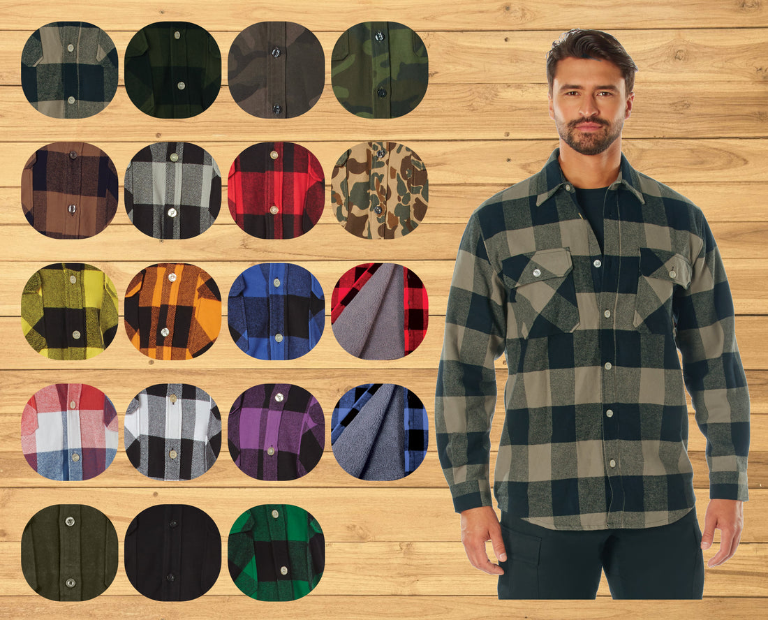 17 Plaid Flannel Color Options