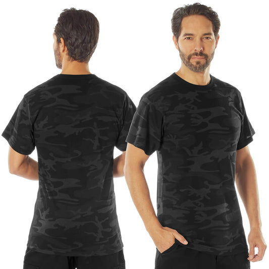 Rothco Camo T-Shirt in Midnight Black Camo!