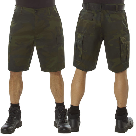 Rothco Colored Camo BDU Shorts in Midnight Woodland Camo!