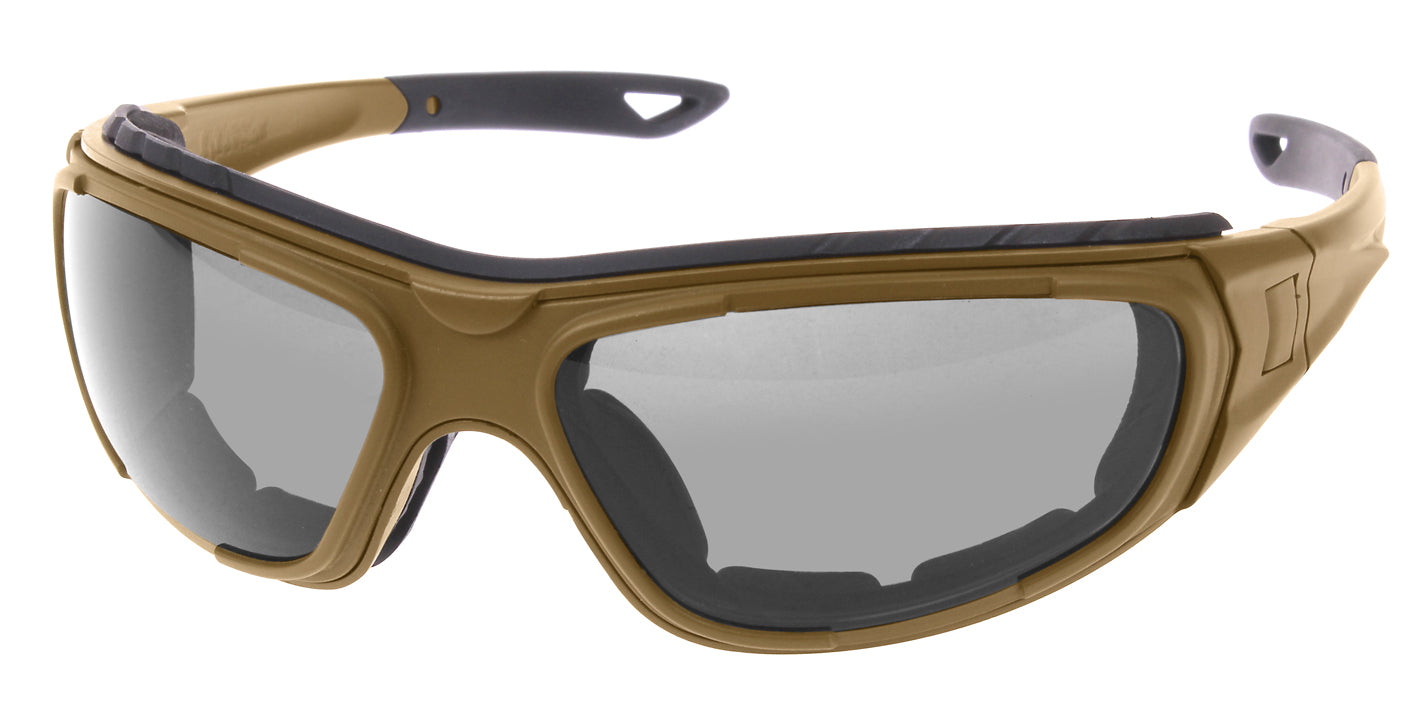 Coyote Brown Interchangeable Sunglasses to Goggles Tactical Optical System