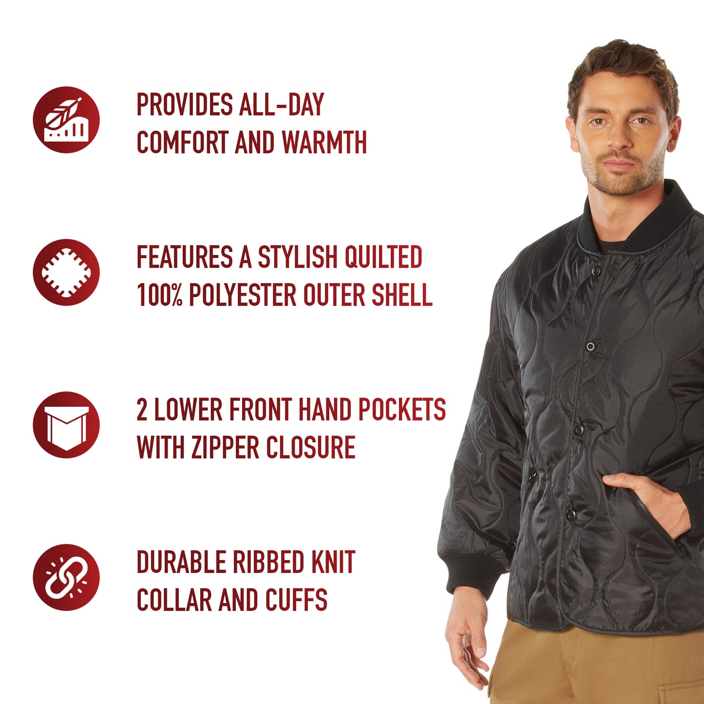 Men's Style Quilted Woobie Fashion Jacket