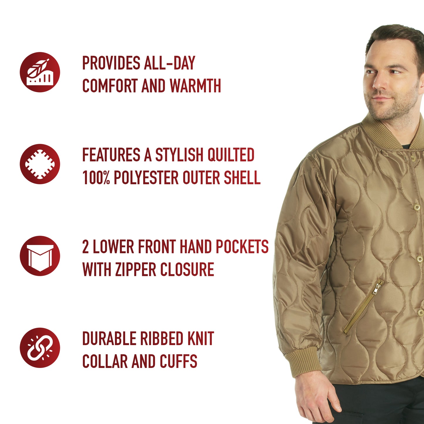 Men's Style Quilted Woobie Fashion Jacket