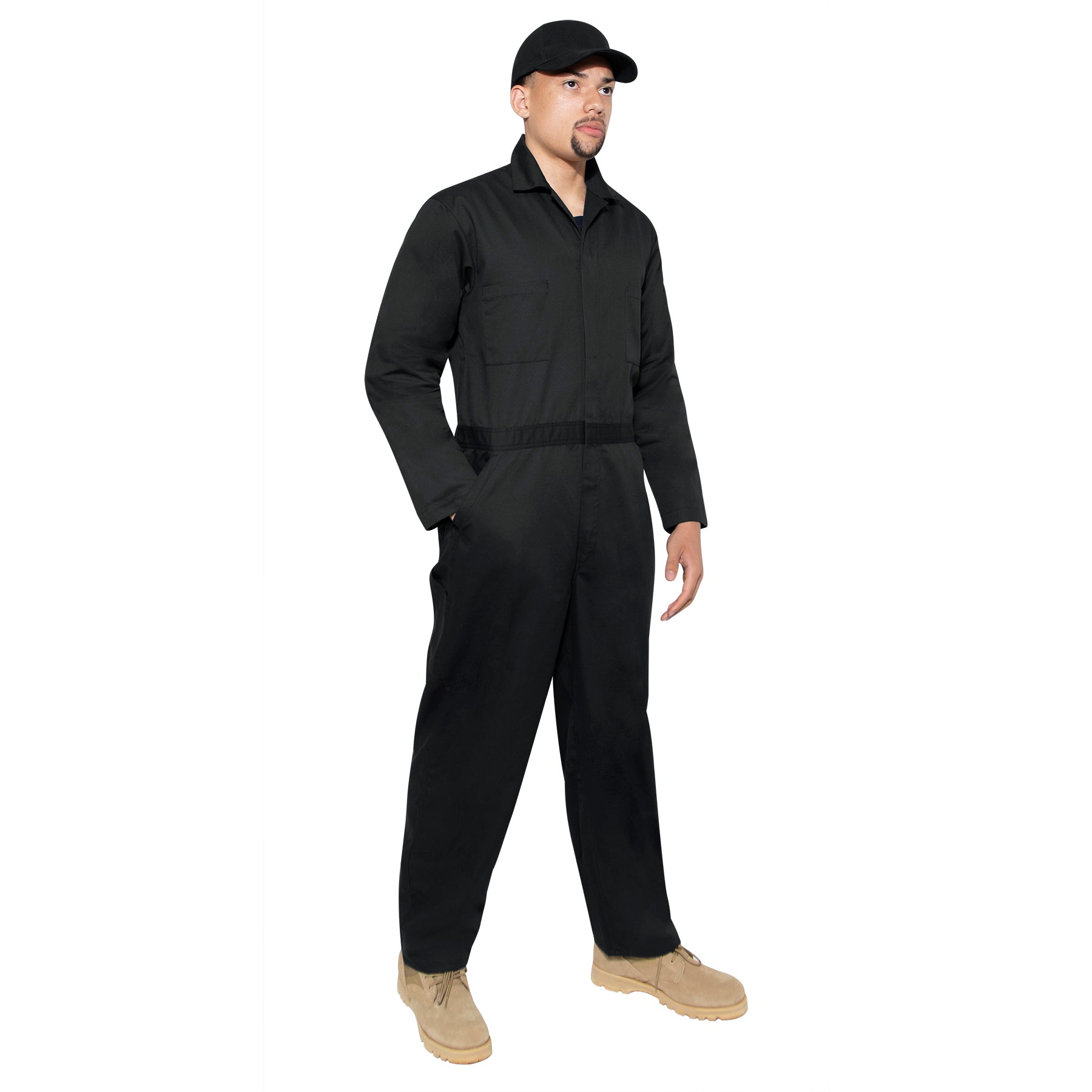 Men's Black or Midnight Navy Blue Workwear Coverall Mechanic
