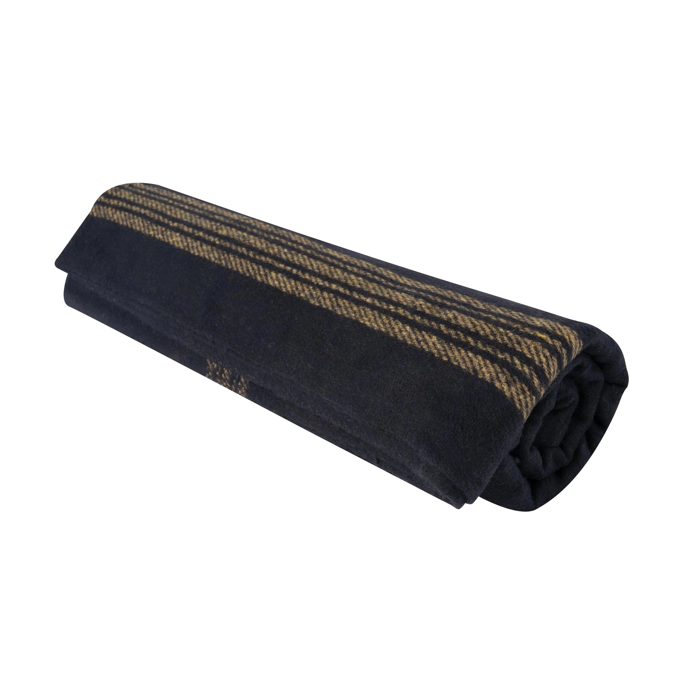 Rothco Navy with Gold Stripe Wool Blanket - Outdoor Blanket 62" x 80"
