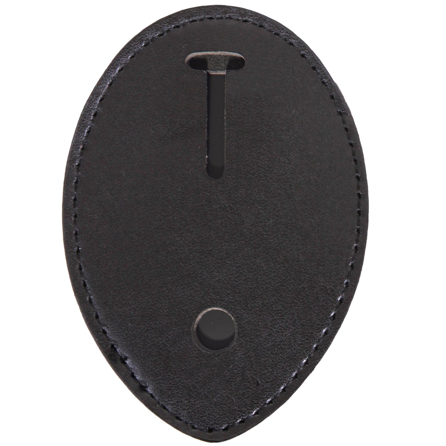 Black Leather Clip On Badge Holder - Rothco West Coast Badge Type Clip-On Holder