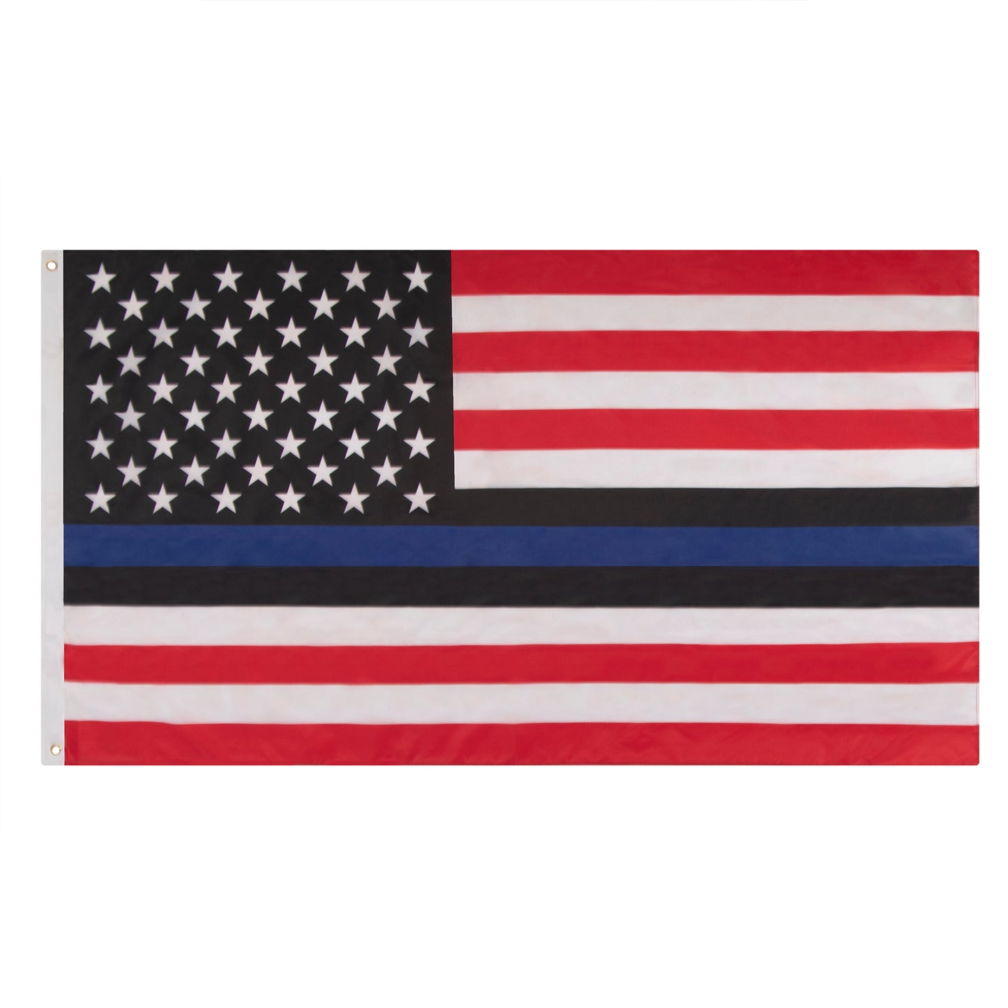 Red White and Blue Thin Blue Line US Flag - 3' X 5' American Flag w/ TBL