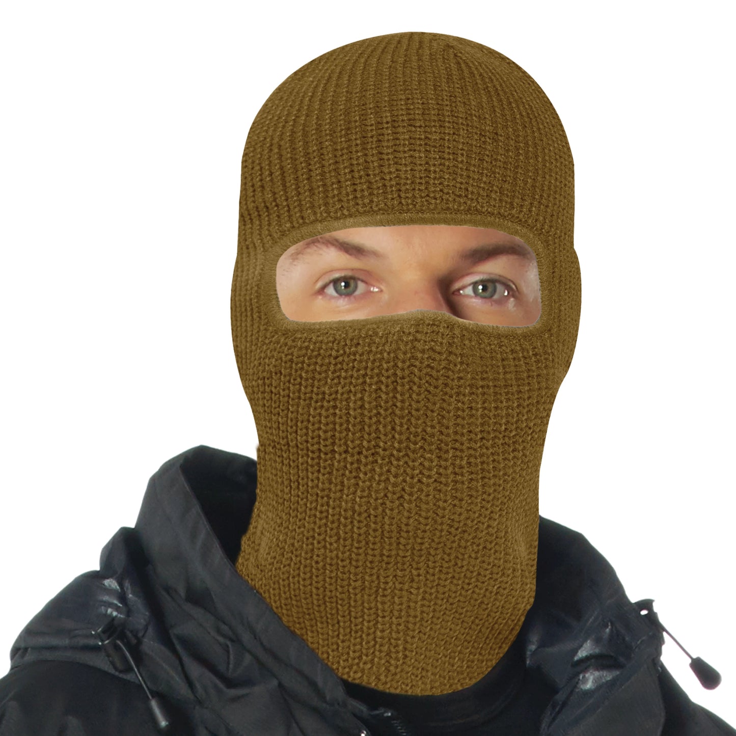 Fine Knit Acrylic One Hole Facemasks Winter Balaclava Ski and Snowboarding Hat