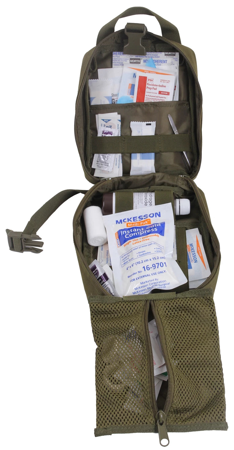Rothco MOLLE Compatible Tactical Breakaway Medic Pouch In Red or Olive Drab
