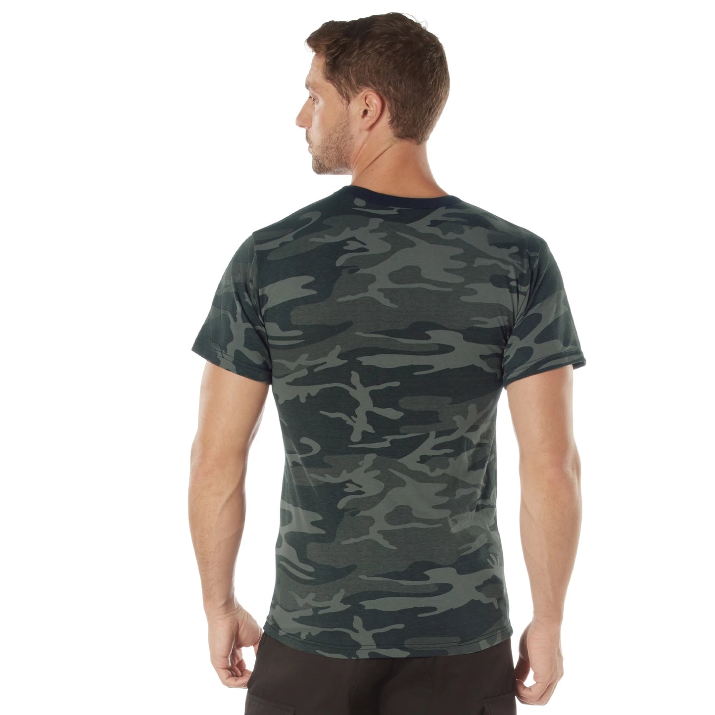 Rothco Black Camo T-Shirt- Poly Cotton Fashion Tees