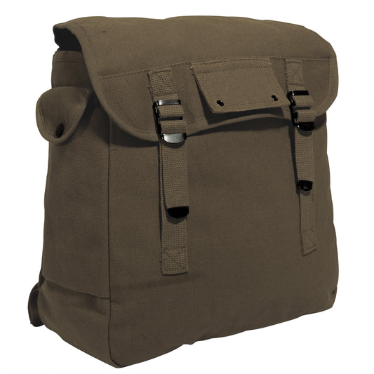 Canvas Musette Bags in Olive Drab or Black - 15 Liter Capacity 12"x12"x6"