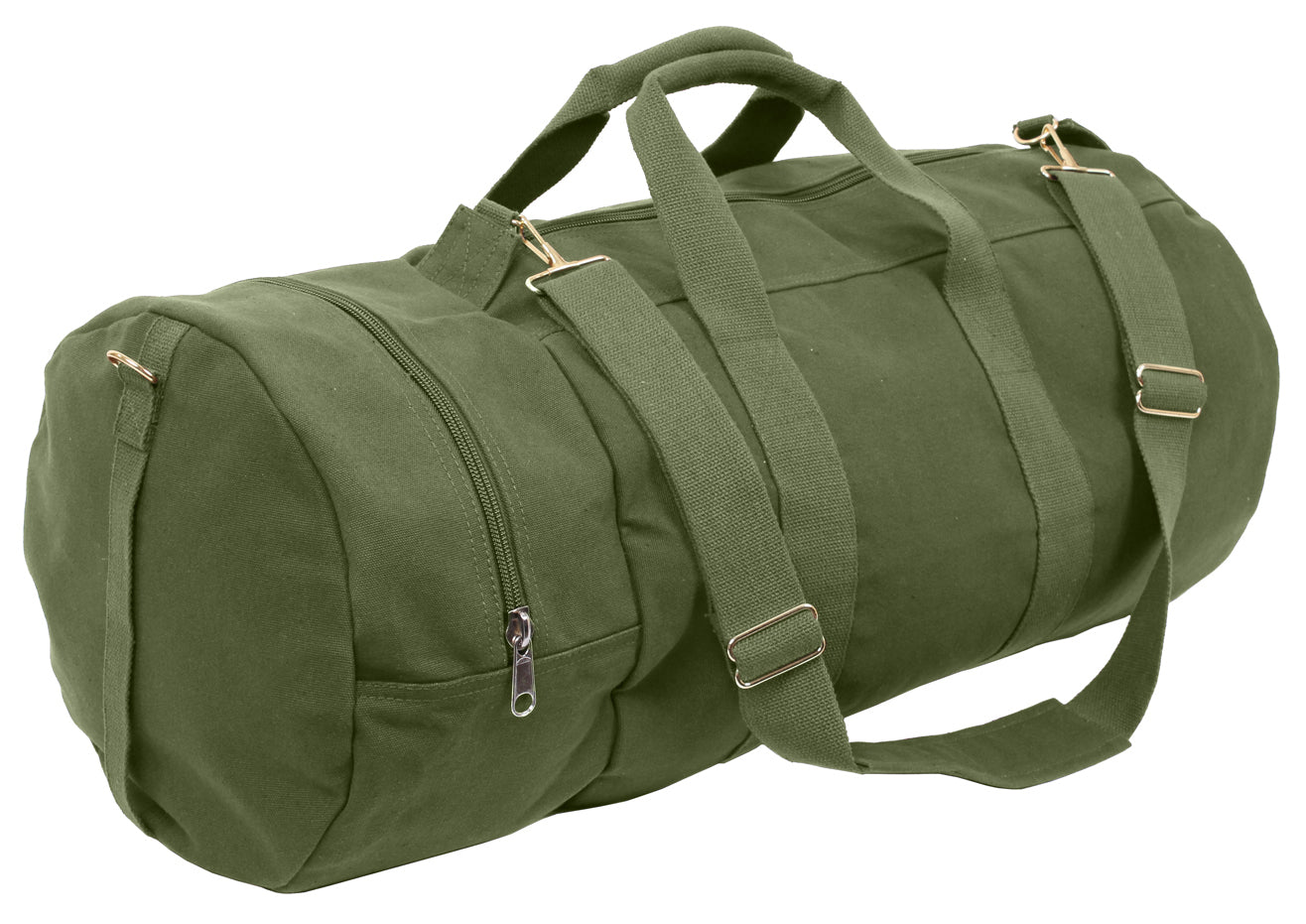 Canvas Sports Bag - Double-Ender 3 Pocket Sports & Gym Bag Black/OD - 30"x13"
