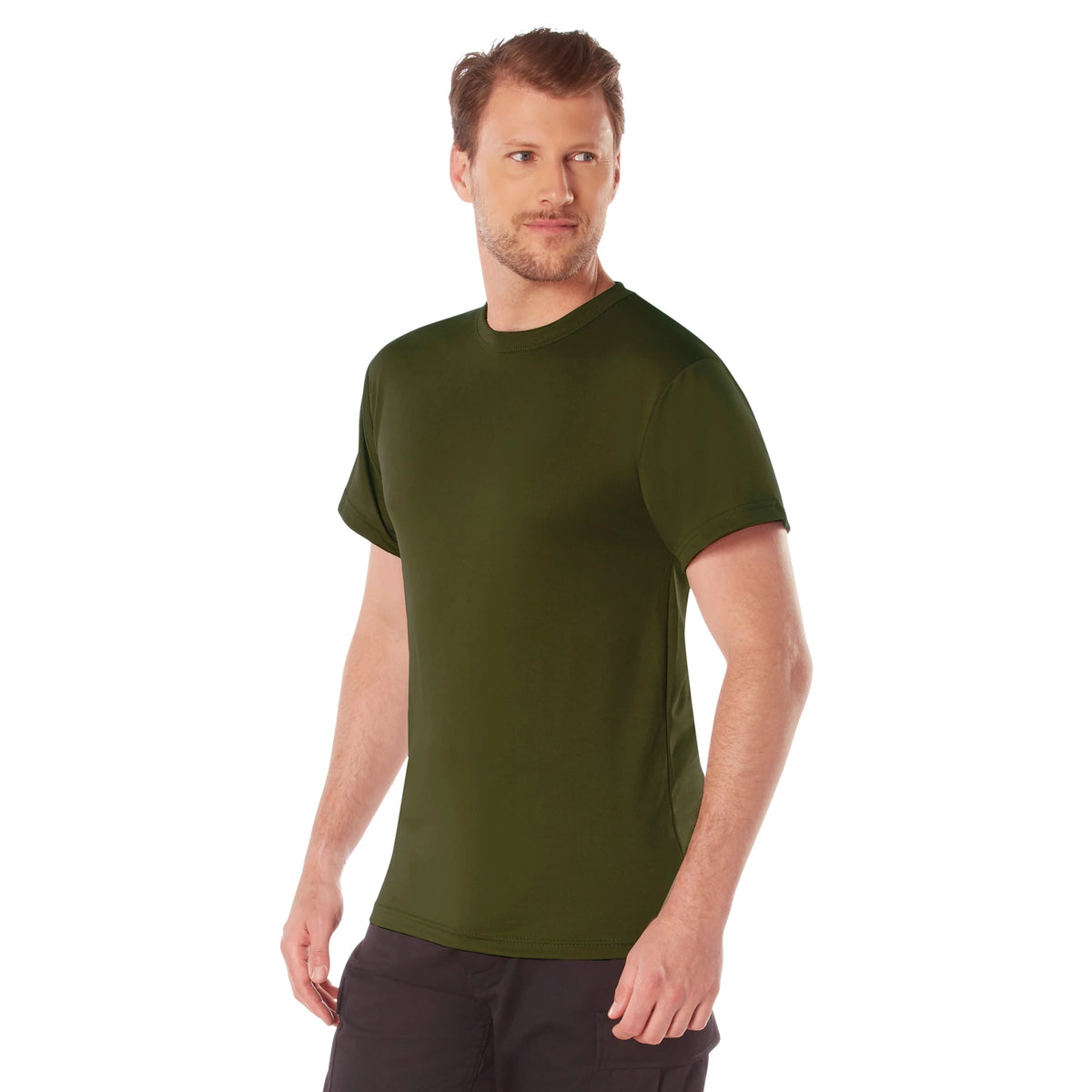 Rothco Olive Drab Quick Dry Moisture Wicking T-Shirt 100% Polyester