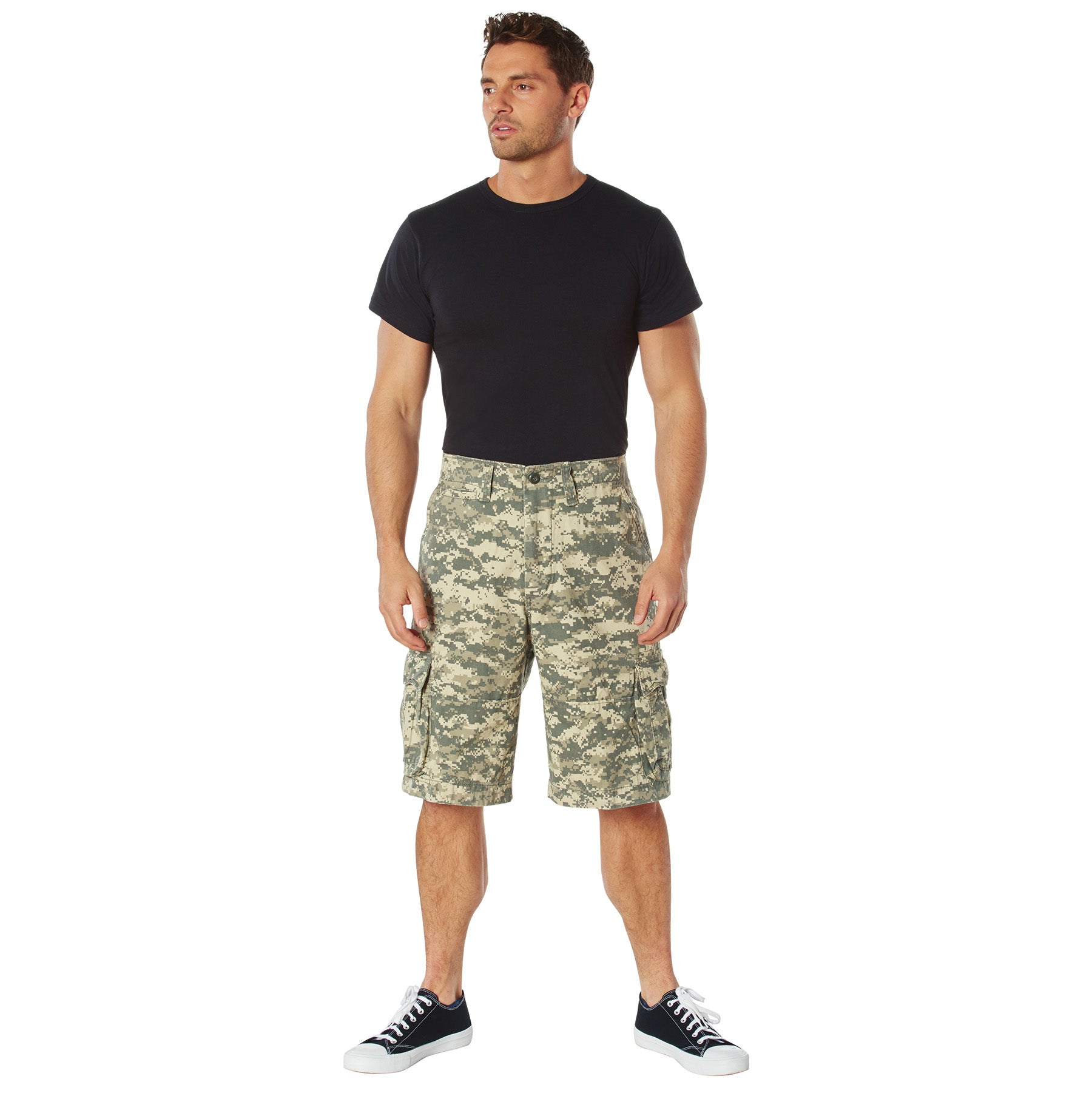 Vintage Infantry Cargo Shorts - Utility Digital Camo Shorts