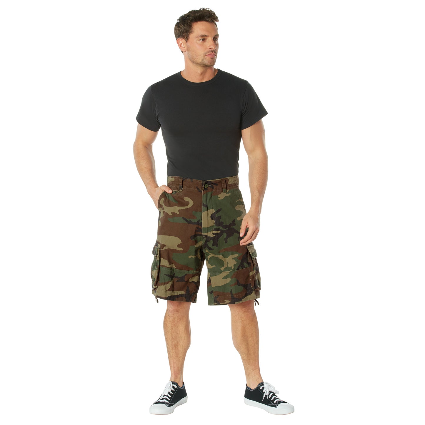 Vintage Camouflage Cargo Shorts Camo