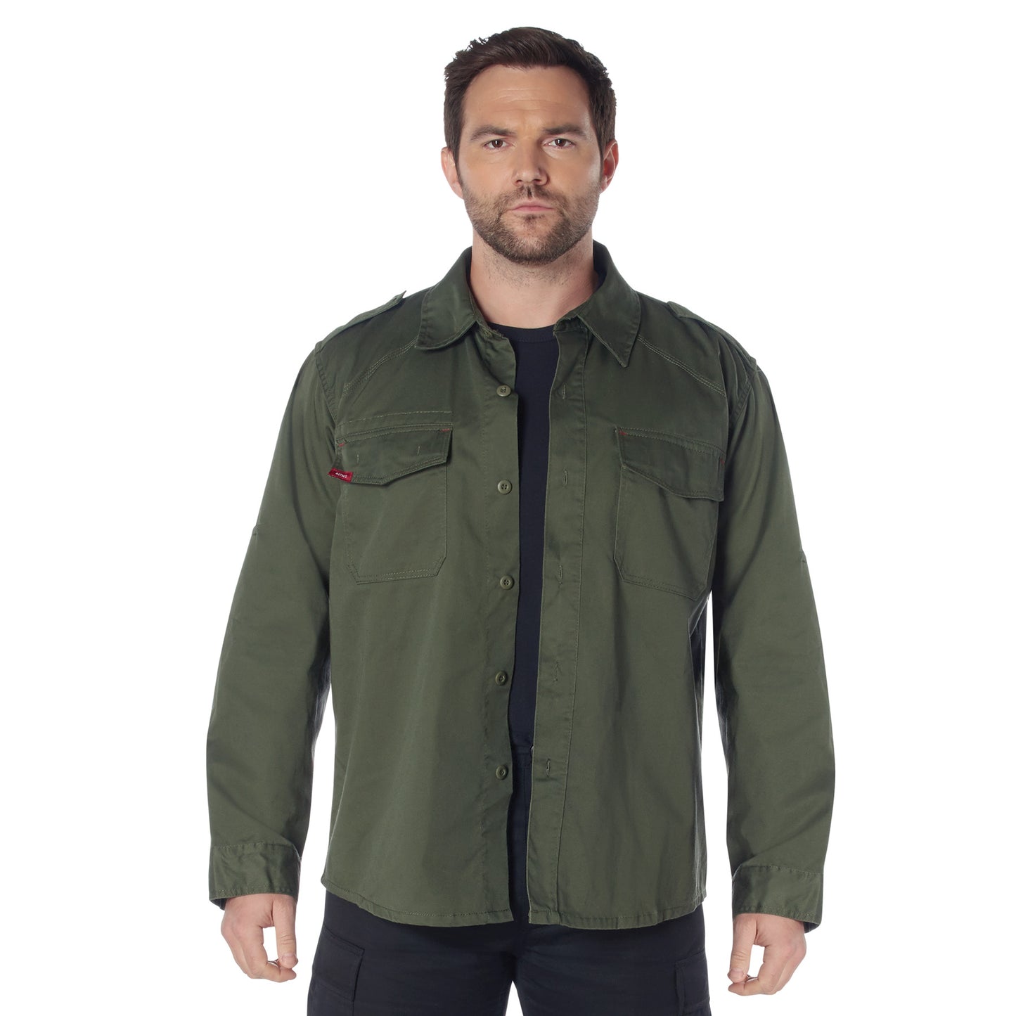 Vintage Style Fatigue Shirt Soft Cotton Retro Button Front Camo Shirts