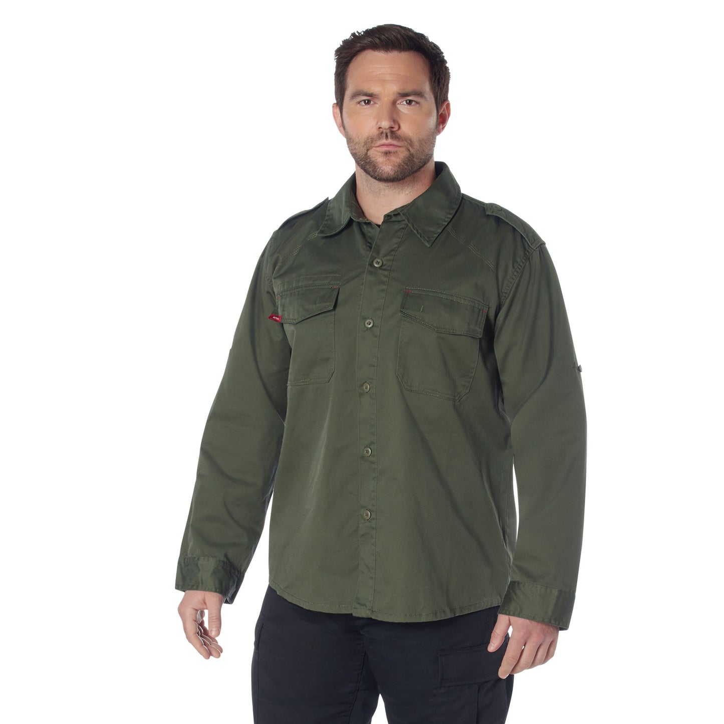 Vintage Style Fatigue Shirt Soft Cotton Retro Button Front Camo Shirts