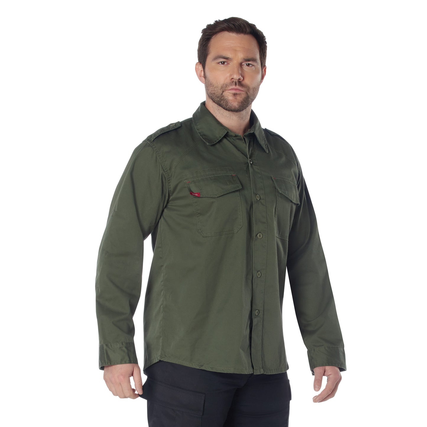 Vintage Style Fatigue Shirt Soft Cotton Retro Button Front Camo Shirts
