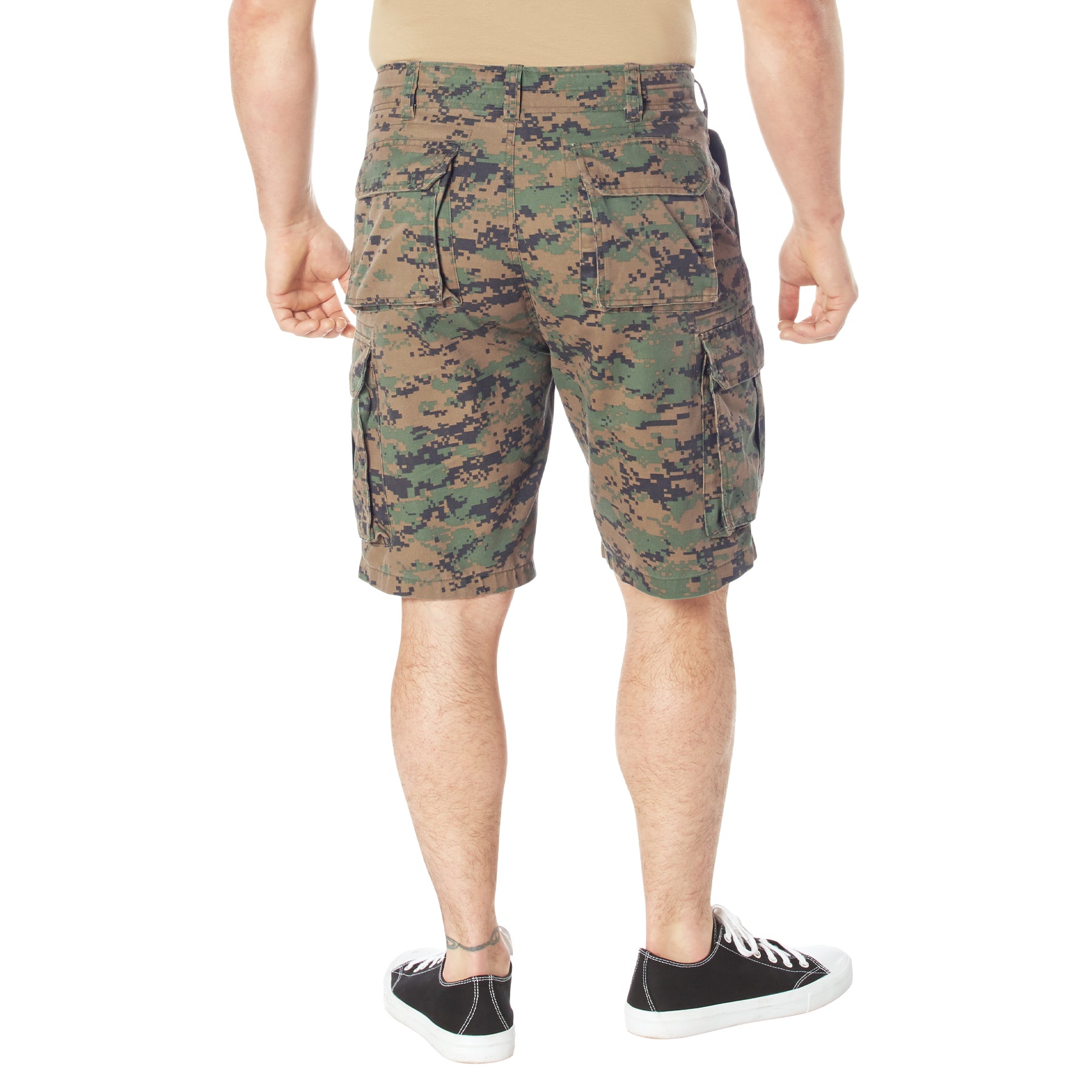 Vintage Infantry Cargo Shorts - Utility Digital Camo Shorts