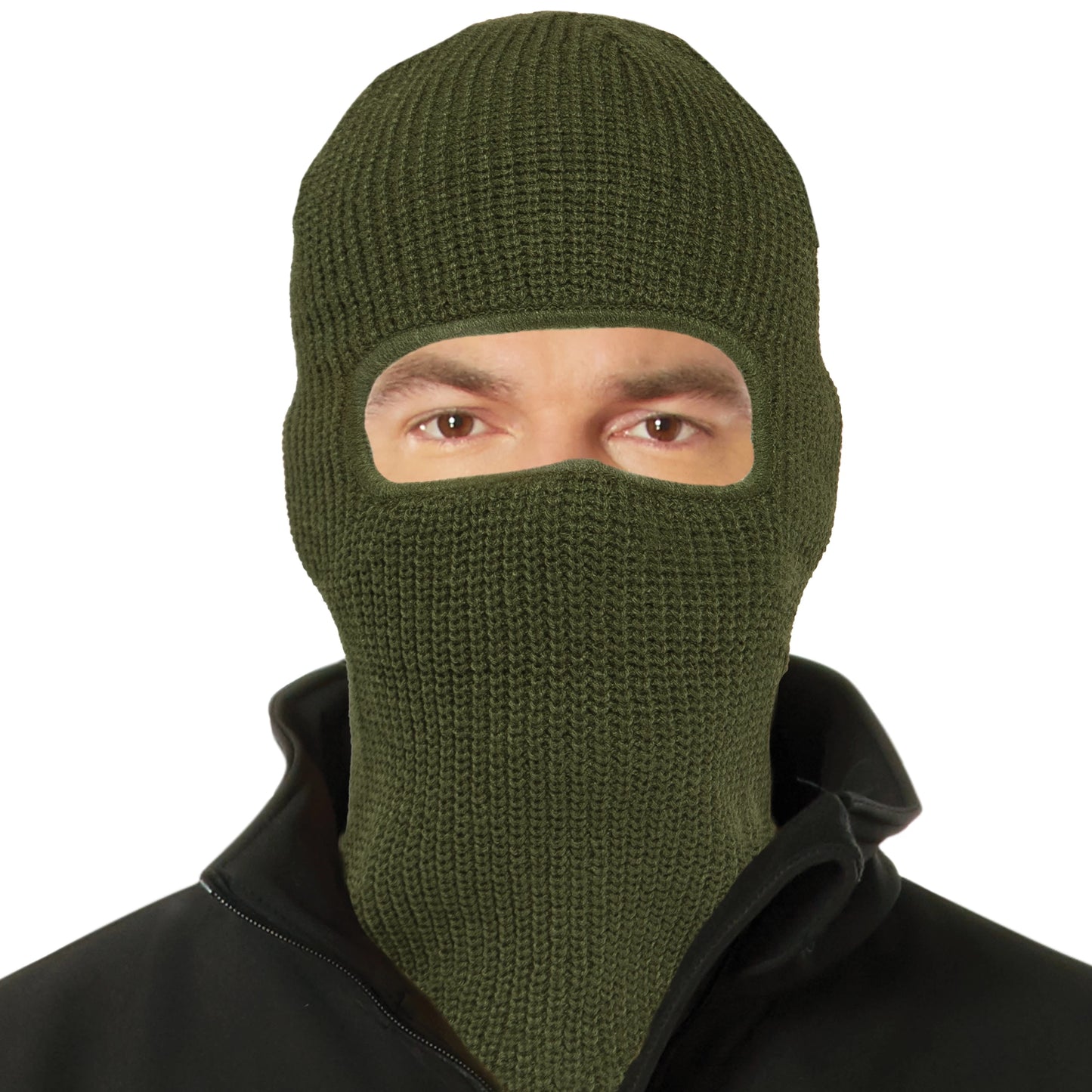 Fine Knit Acrylic One Hole Facemasks Winter Balaclava Ski and Snowboarding Hat