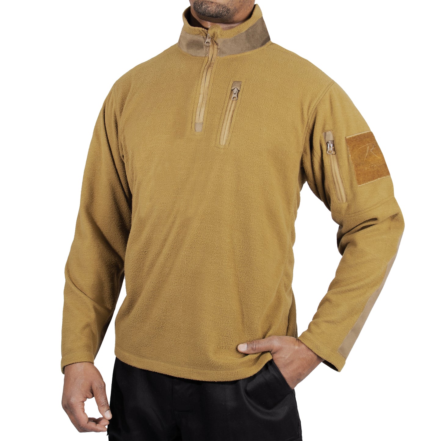 Men's Quarter Zip Fleece Pullover Sweatshirt Hoodie