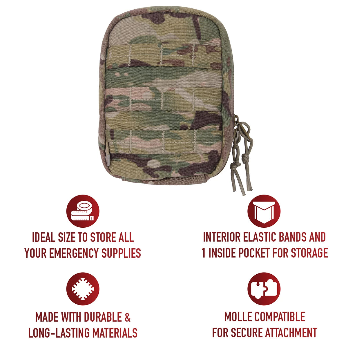 Rothco MultiCam MOLLE Tactical Trauma & First Aid Kit - Pouch Only (No Supplies)