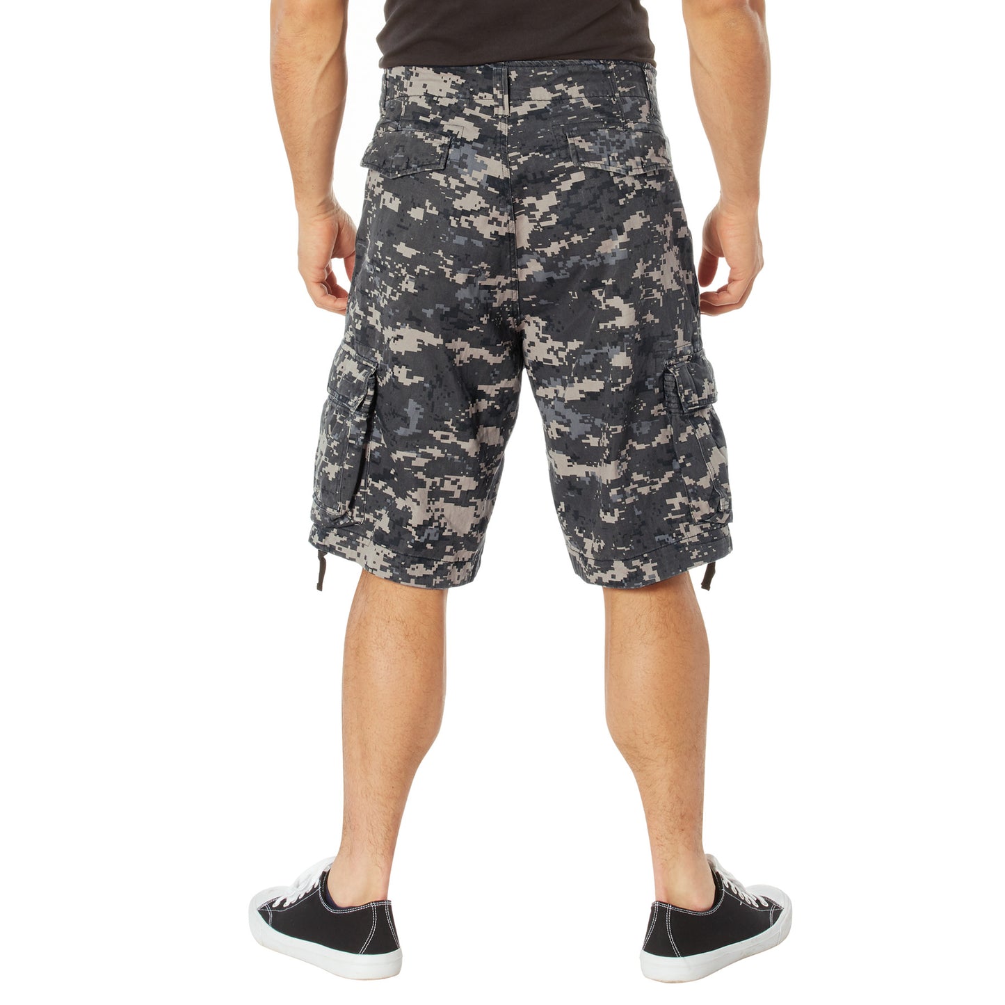 Vintage Infantry Cargo Shorts - Utility Digital Camo Shorts - Relaxed Fit