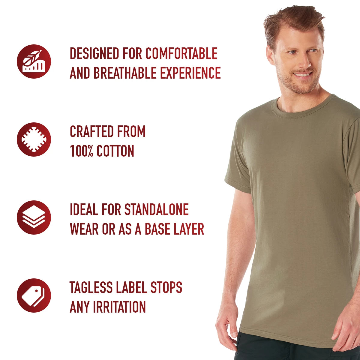 Rothco AR 670-1 Coyote Brown 100% Cotton T-Shirt