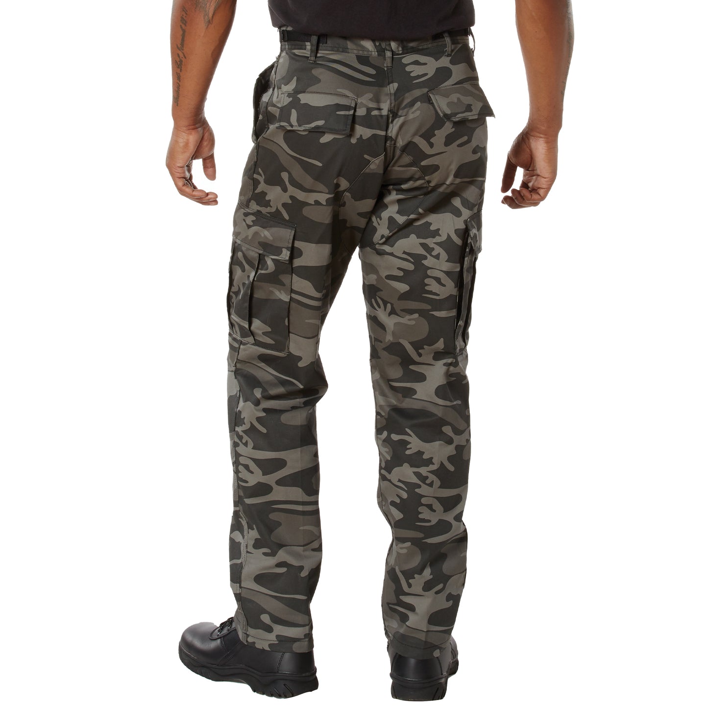 Relaxed Fit Zipper Fly BDU Cargo Pants Army Fatigues City Camo or Black Camo