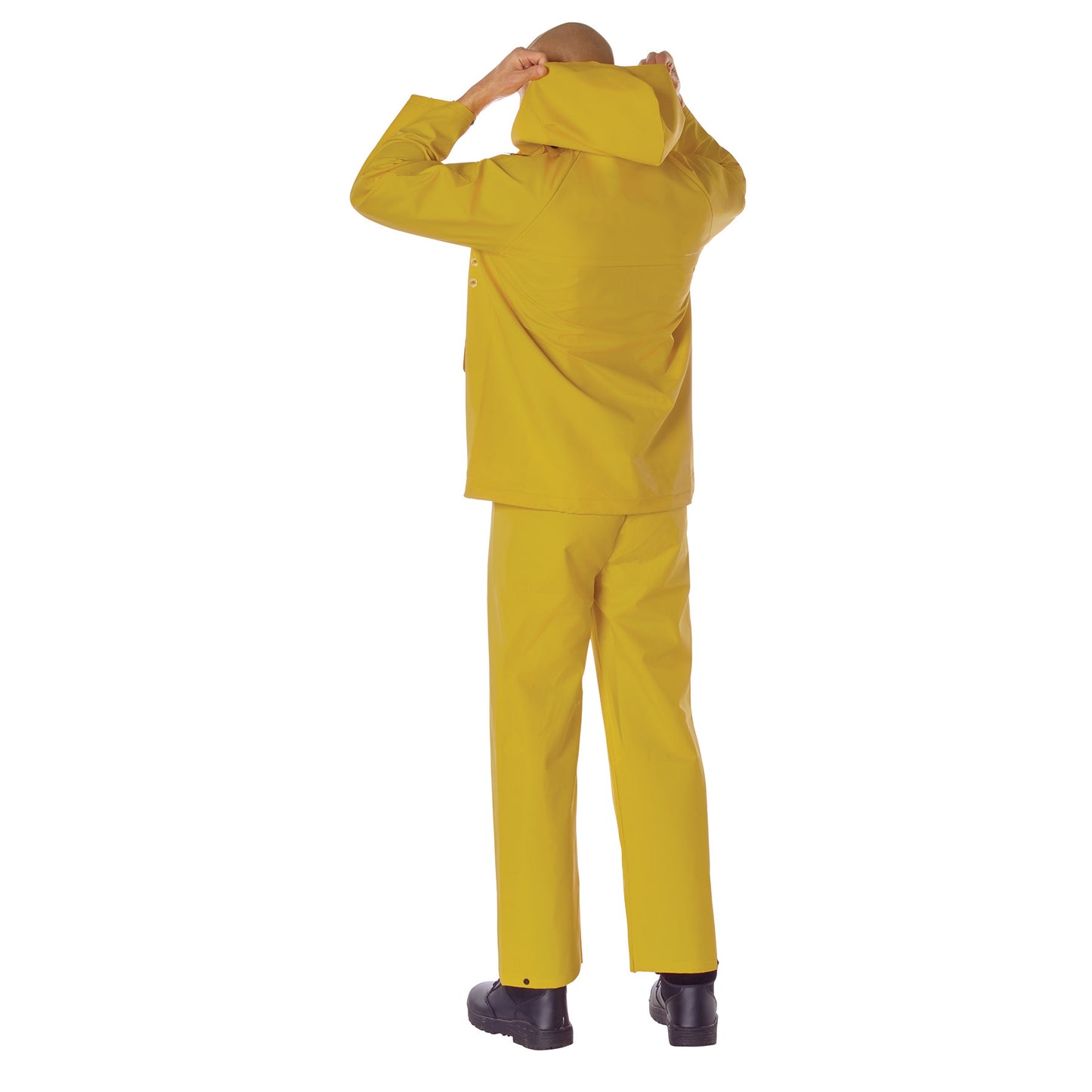Adult's Deluxe Heavyweight PVC Rainsuit - Yellow Rain Top & Bottom Suit